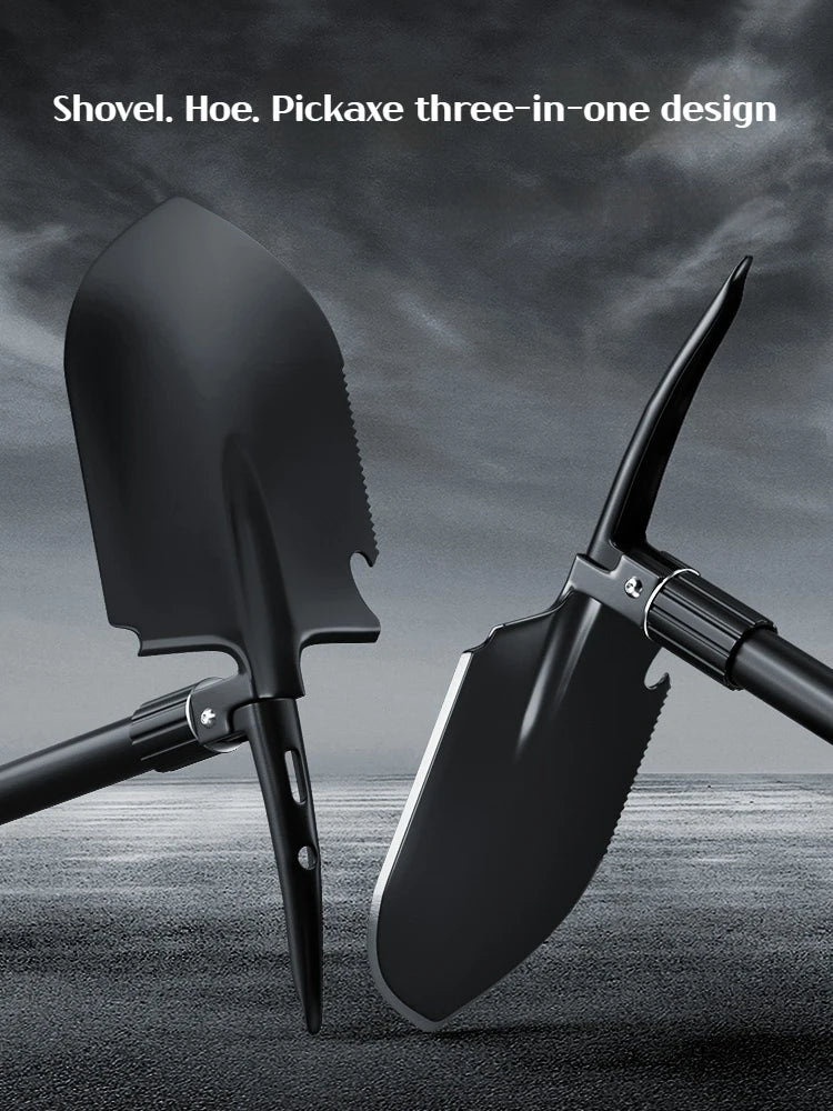 Foldable Camping Shovel – Portable Multifunctional Hiking Entrenching Tool