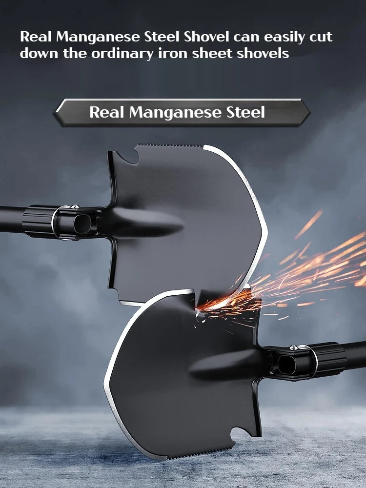 Foldable Camping Shovel – Portable Multifunctional Hiking Entrenching Tool