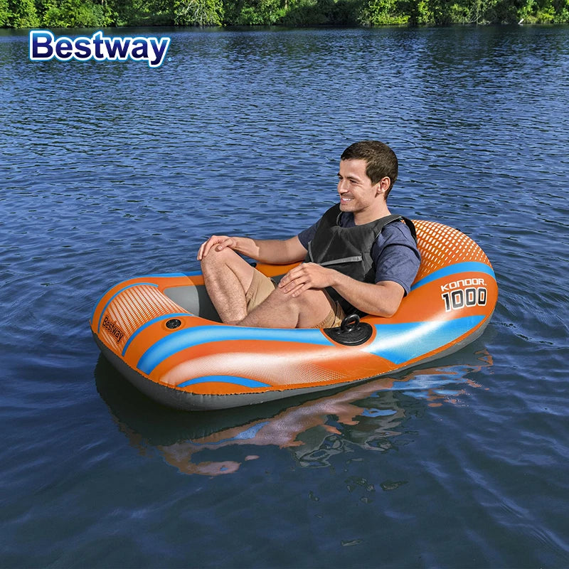 Bestway Inflatable Kayak (1–3 Person) – Heavy Duty PVC Raft for Adventure & Rafting