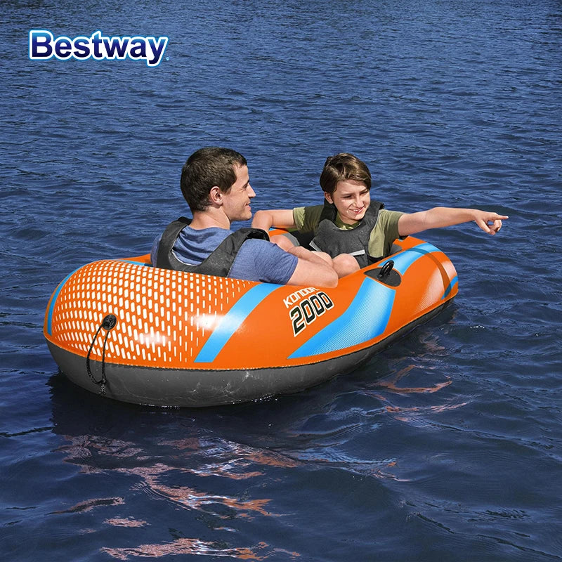 Bestway Inflatable Kayak (1–3 Person) – Heavy Duty PVC Raft for Adventure & Rafting