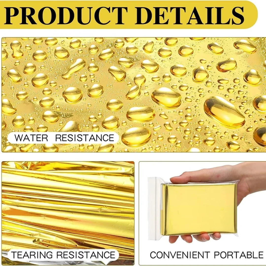 EW Emergency Survival Blanket – Portable Outdoor Insulation & Sunscreen Camping Blanket