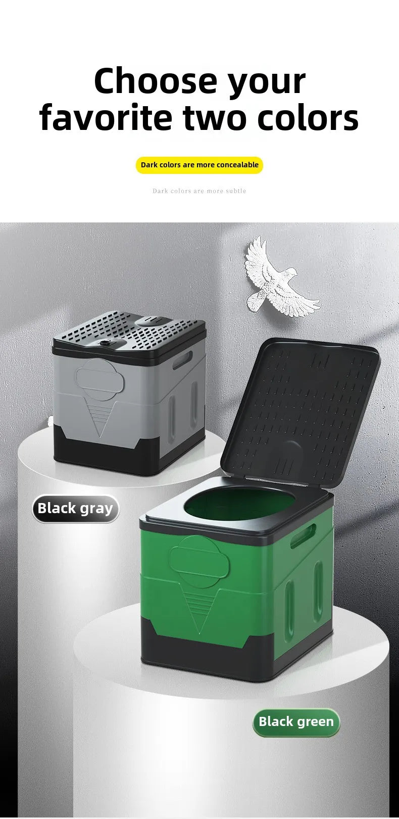 Portable Folding Camping Toilet – Travel Car Emergency Outdoor Toilet