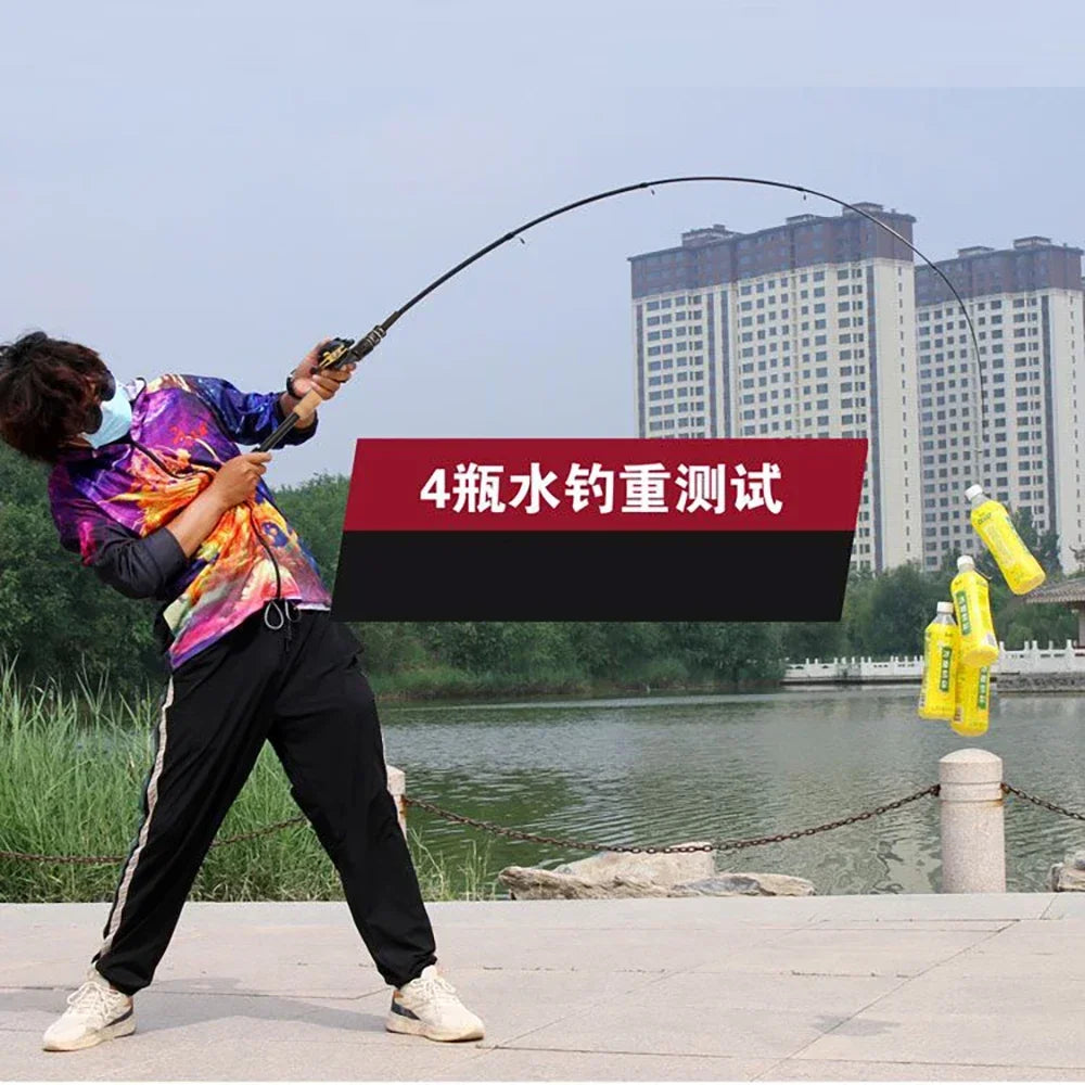 Telescopic Carbon Fishing Rod – 1.5M to 2.4M Spinning/Baitcasting