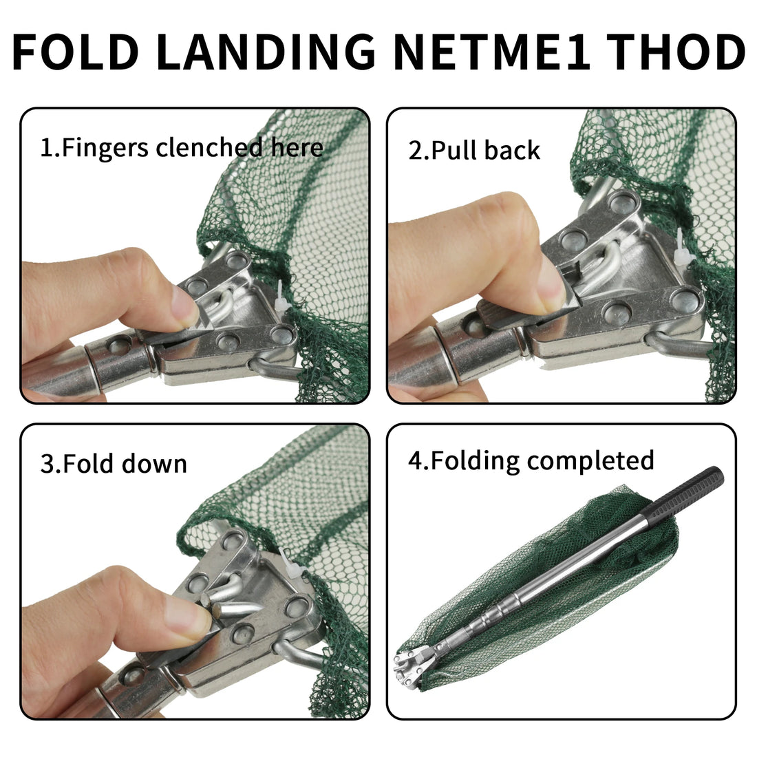 Telescopic Fishing Landing Net – 55cm to 190cm Foldable Floating Net