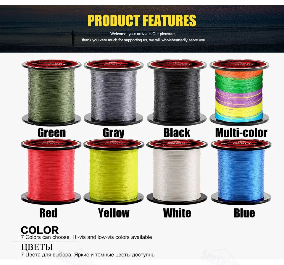 SeaKnight TriPoseidon PE Braided Fishing Line – 4 Strands, 300M, 15–30lb