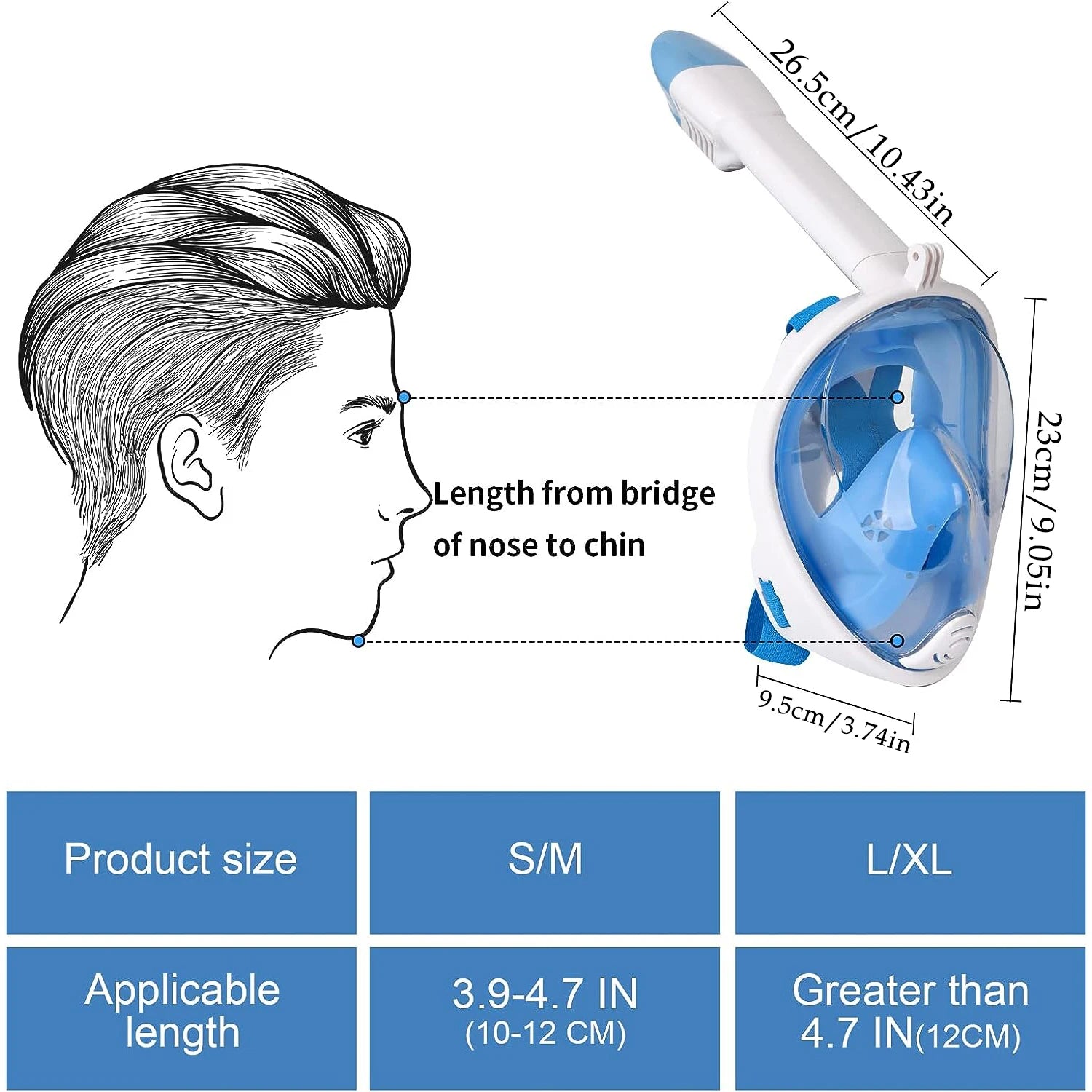 Full Face Snorkel Mask – Anti-Fog Diving Mask for Adults