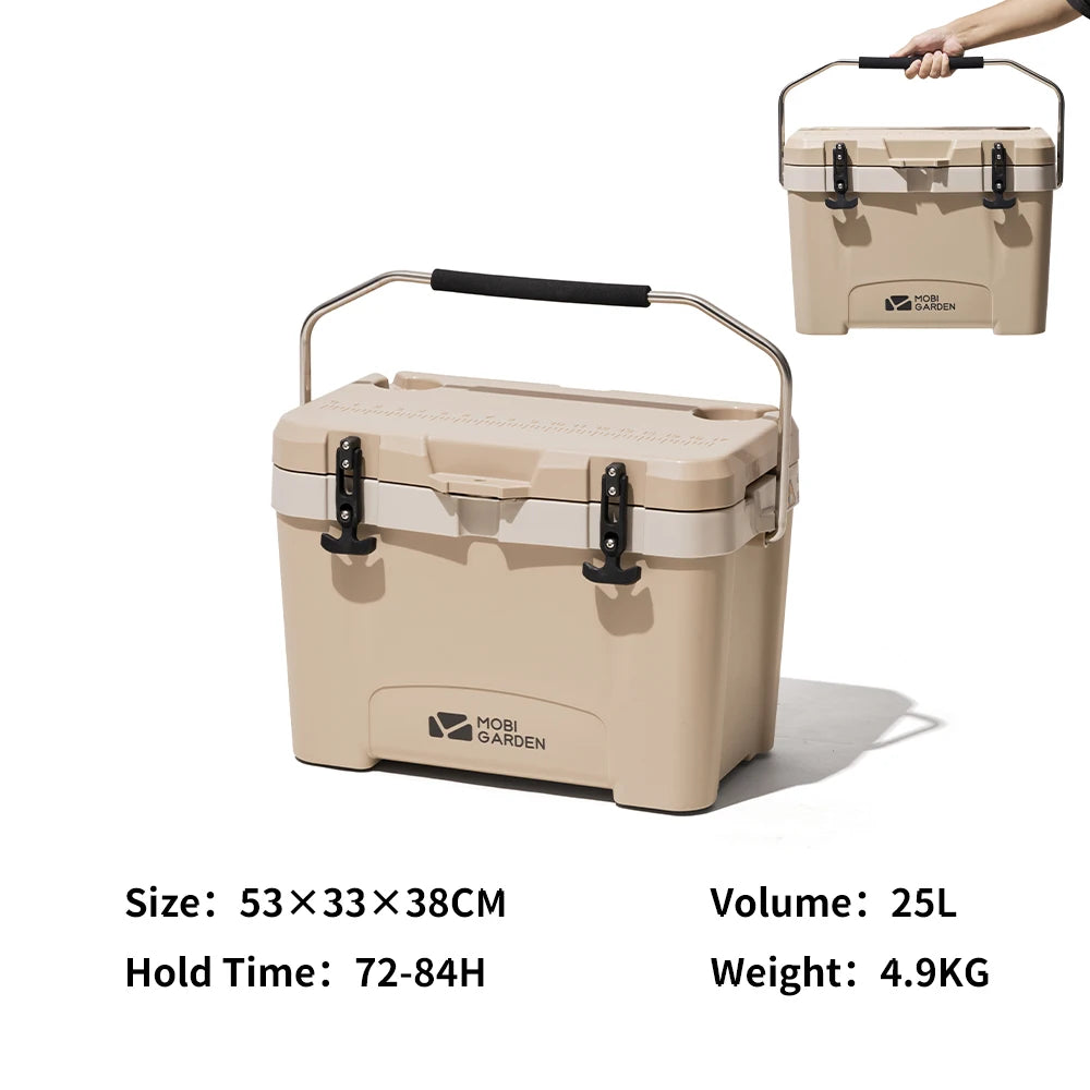 MOBI GARDEN 25L Camping Ice Box – Portable Large-Capacity Outdoor Cooler