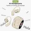HTC NE11 Open-Ear Wireless Earbuds – Bluetooth V6.0 with AI Translator & LCD Display