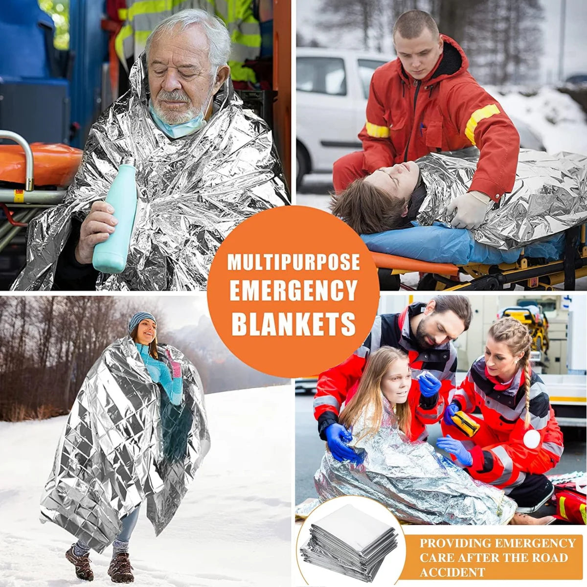 EW Emergency Survival Blanket – Portable Outdoor Insulation & Sunscreen Camping Blanket
