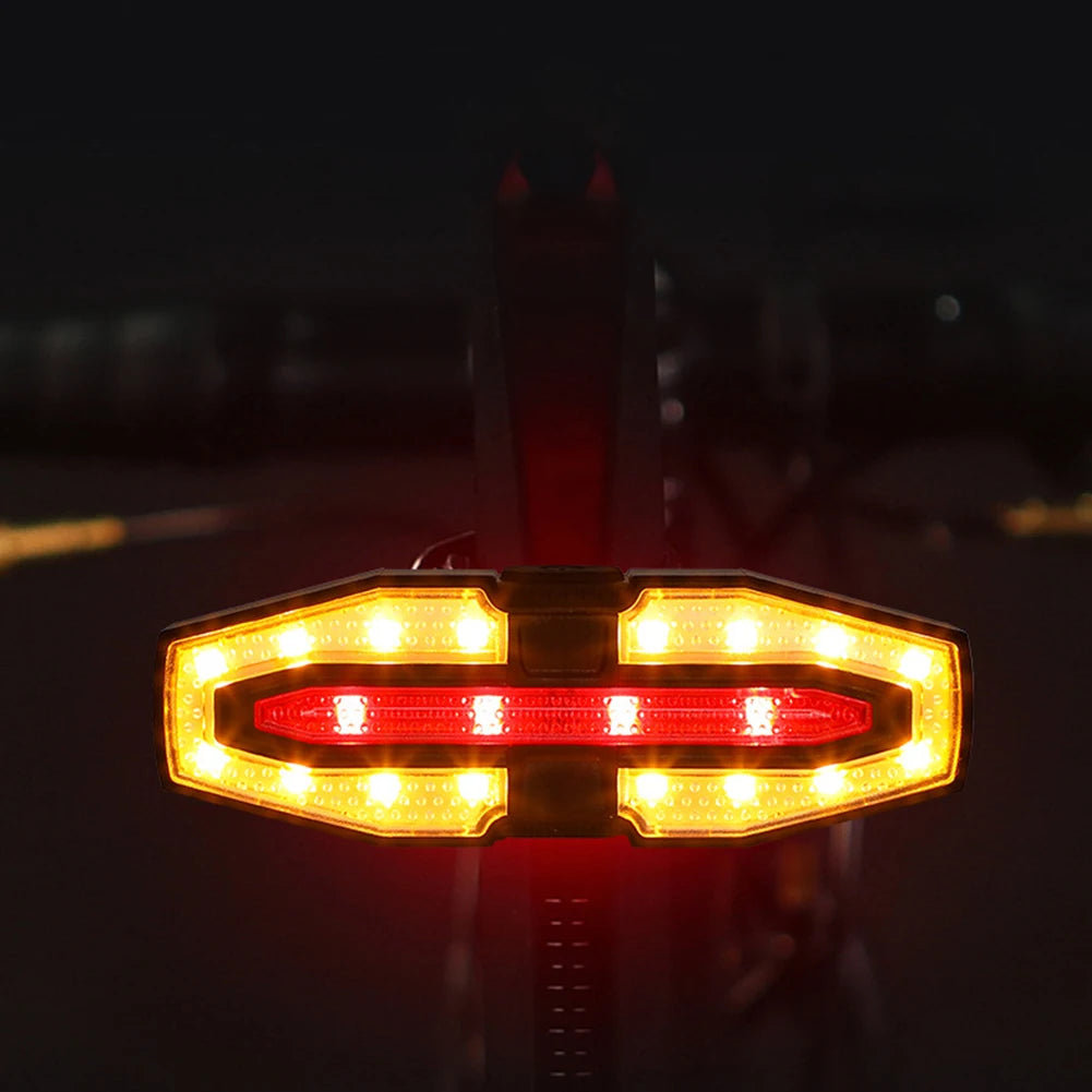 Rechargeable Bike Rear Light – Turn Signal Taillight with Wireless Remote