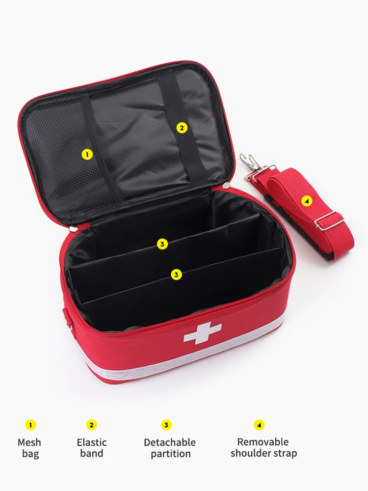 Portable Fabric Medical Bag – Travel & Home Medicine Storage Box