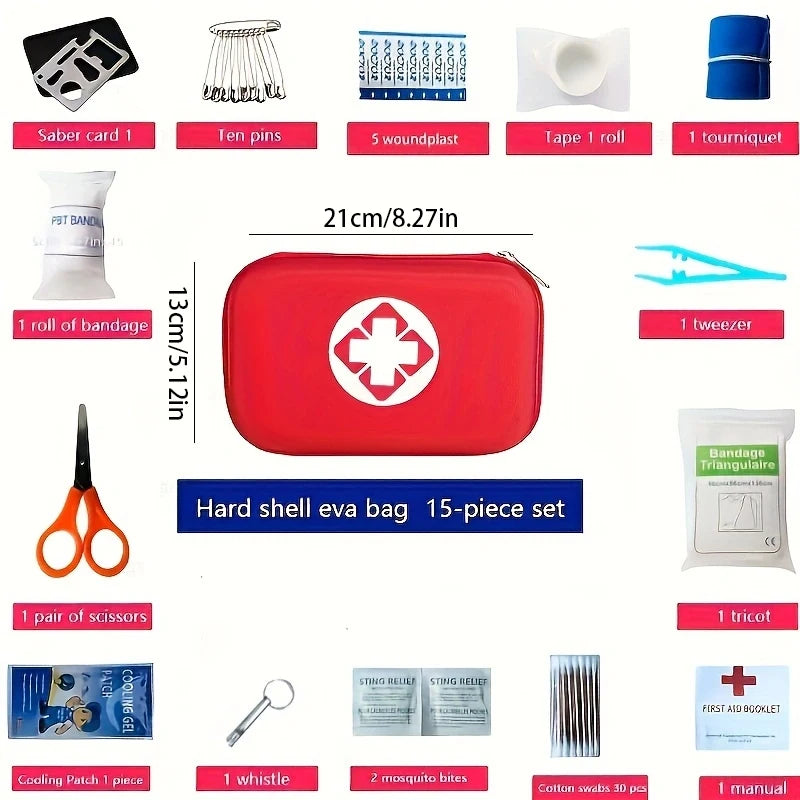 First Aid Kit – 188 pcs Emergency Survival Medical Kit for Home, Car & Outdoor