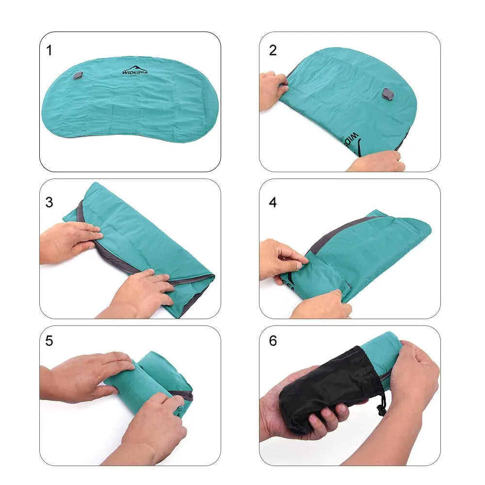 Widesea Portable Inflatable Camping Pillow – Compact Folding Air Cushion