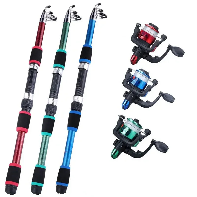 Telescopic Fishing Pole Set with Reel, Baits & Tackle Kit