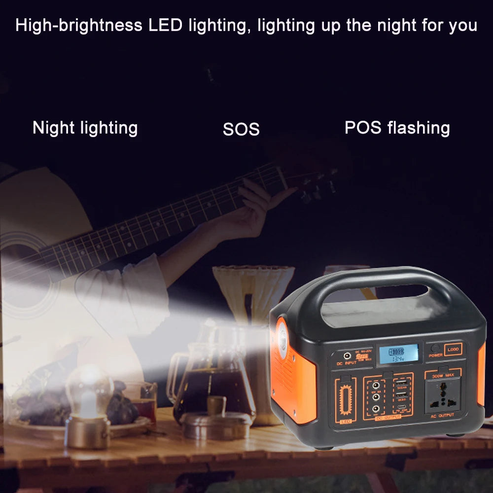 300W/500W Portable Power Station – 460Wh Solar Generator with LiFePO4 Battery