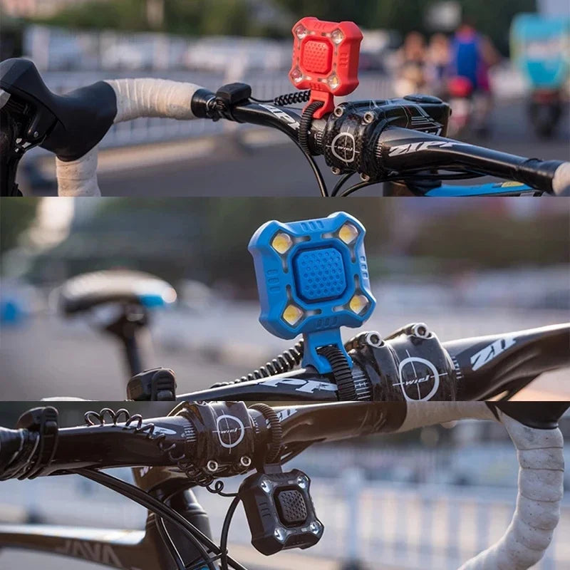 Rechargeable Bike Bell – Loud Electronic Horn with Handlebar Light