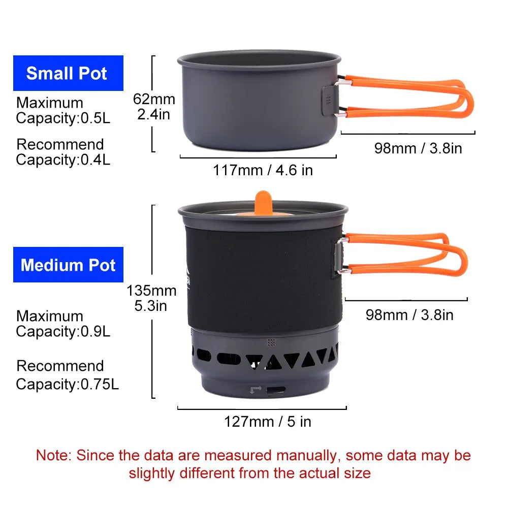 Widesea Camping Cooking System with Stove & Pot Set