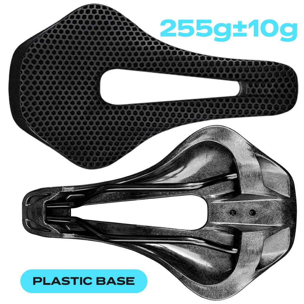 RYET Full Carbon 3D Printed Bike Saddle – Ultralight Breathable MTB & Road Seat