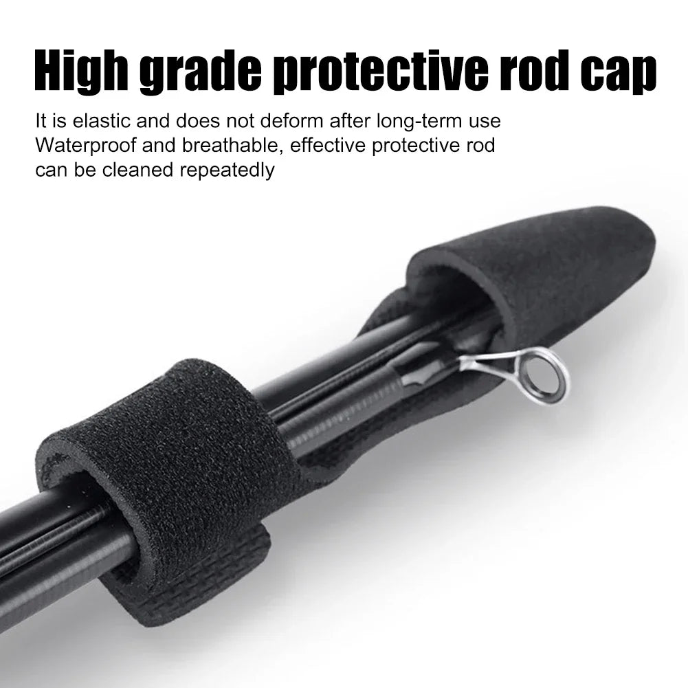 Elastic Fishing Rod Holder Straps – Tip Guard & Tie Belt for Lures & Rods