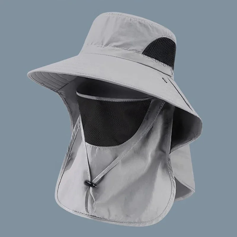 UV Protection Sun Hat with Neck Flap – Outdoor Fishing & Hiking Cap