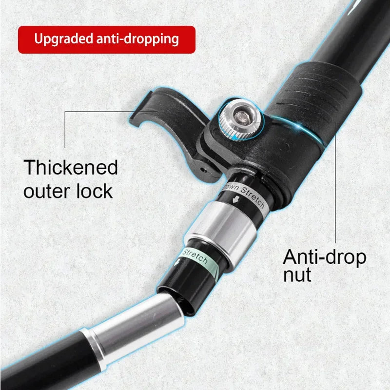 5-Section Foldable Trekking Pole – Portable Telescopic Hiking Stick