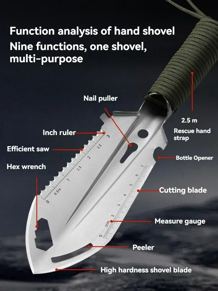Portable Camping Shovel – Multifunctional Survival & Outdoor Tool