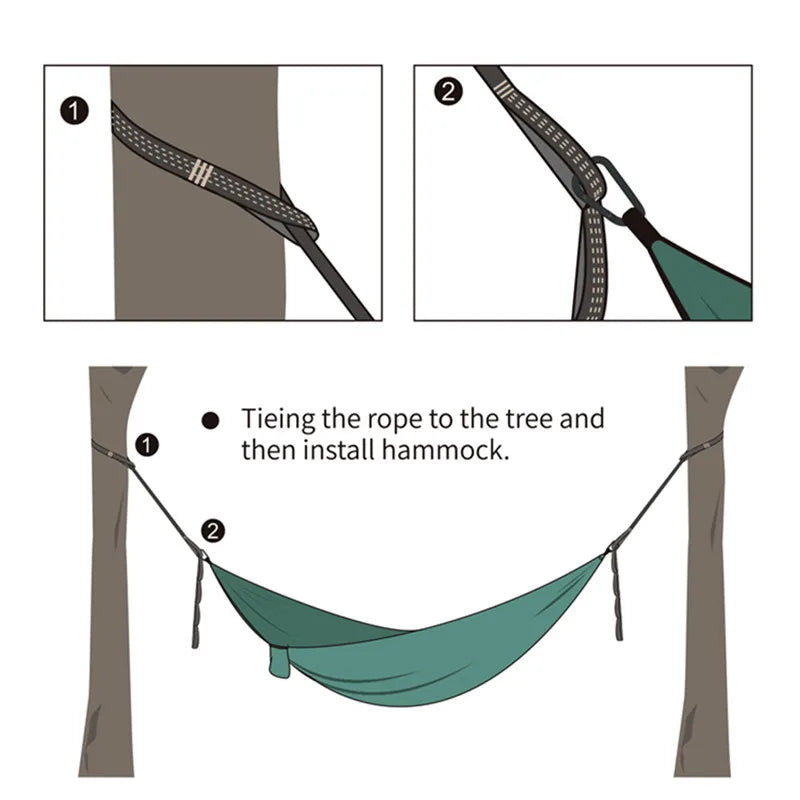 2PCS Hammock Straps – 600lbs Heavy-Duty Polyester Suspension Belts with 5 Rings