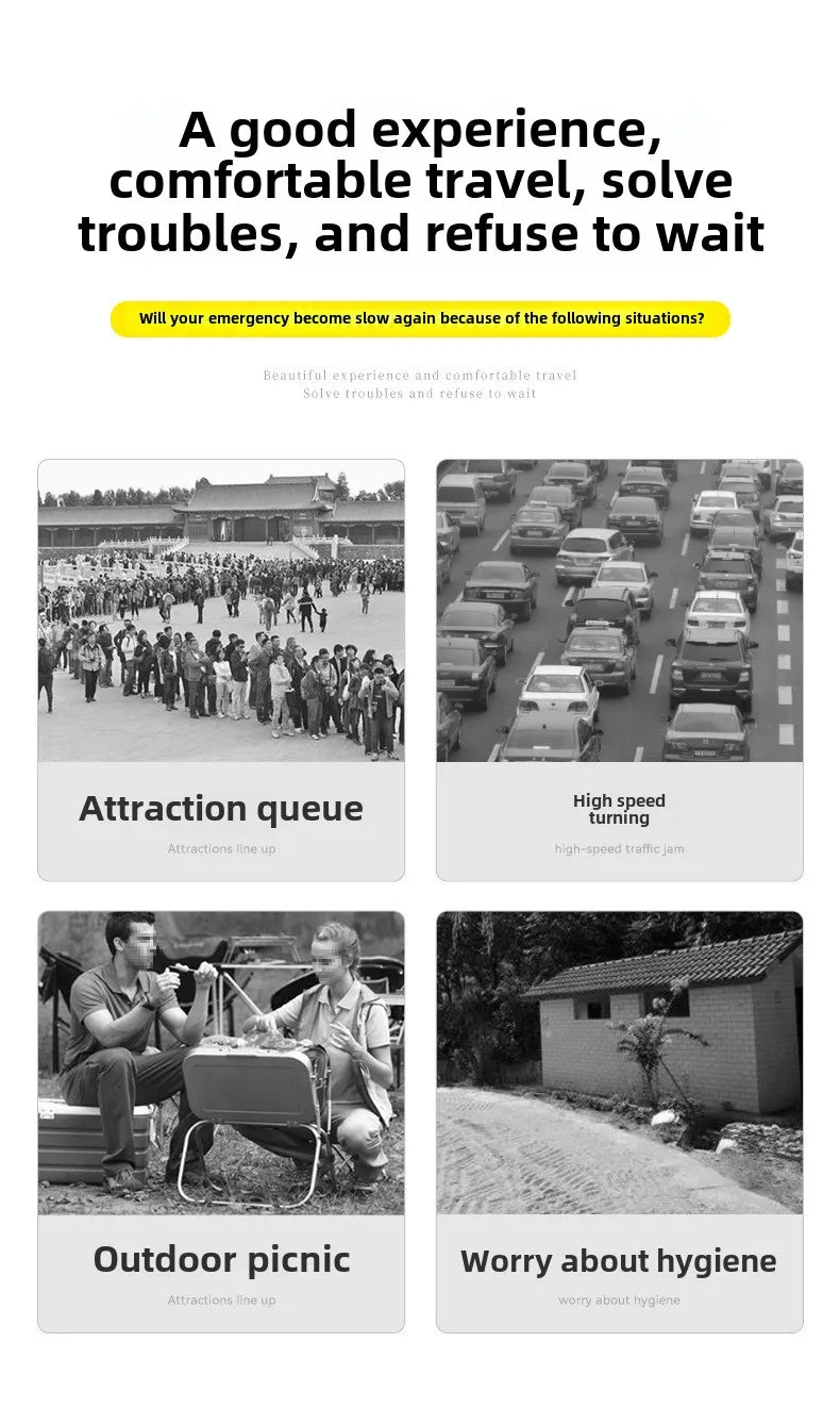 Portable Folding Camping Toilet – Travel Car Emergency Outdoor Toilet