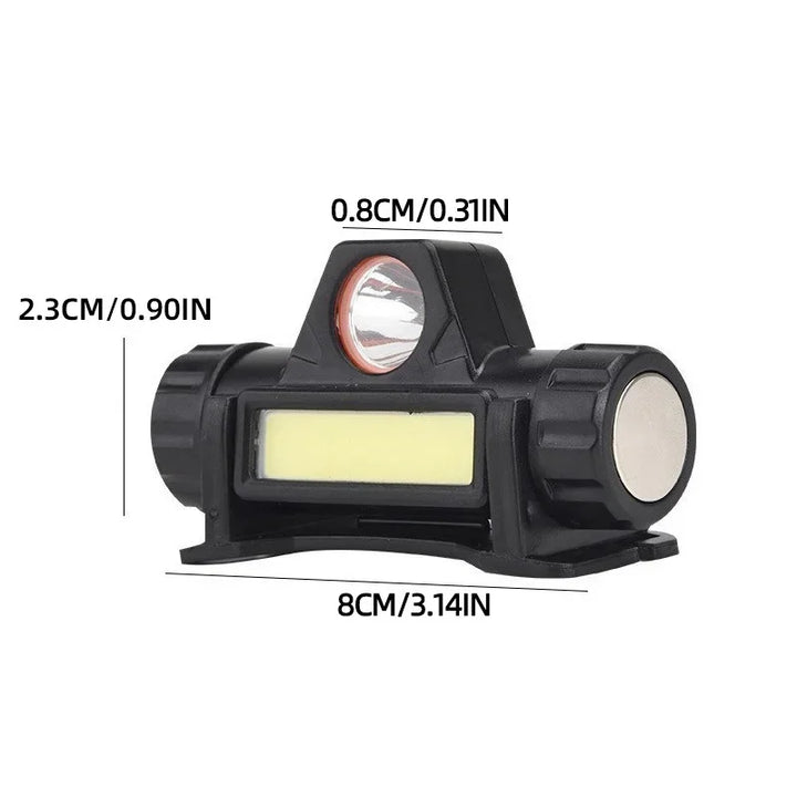 Outdoor LED Headlamp – Long Battery Life, Rechargeable Magnetic Headlight for Night Fishing