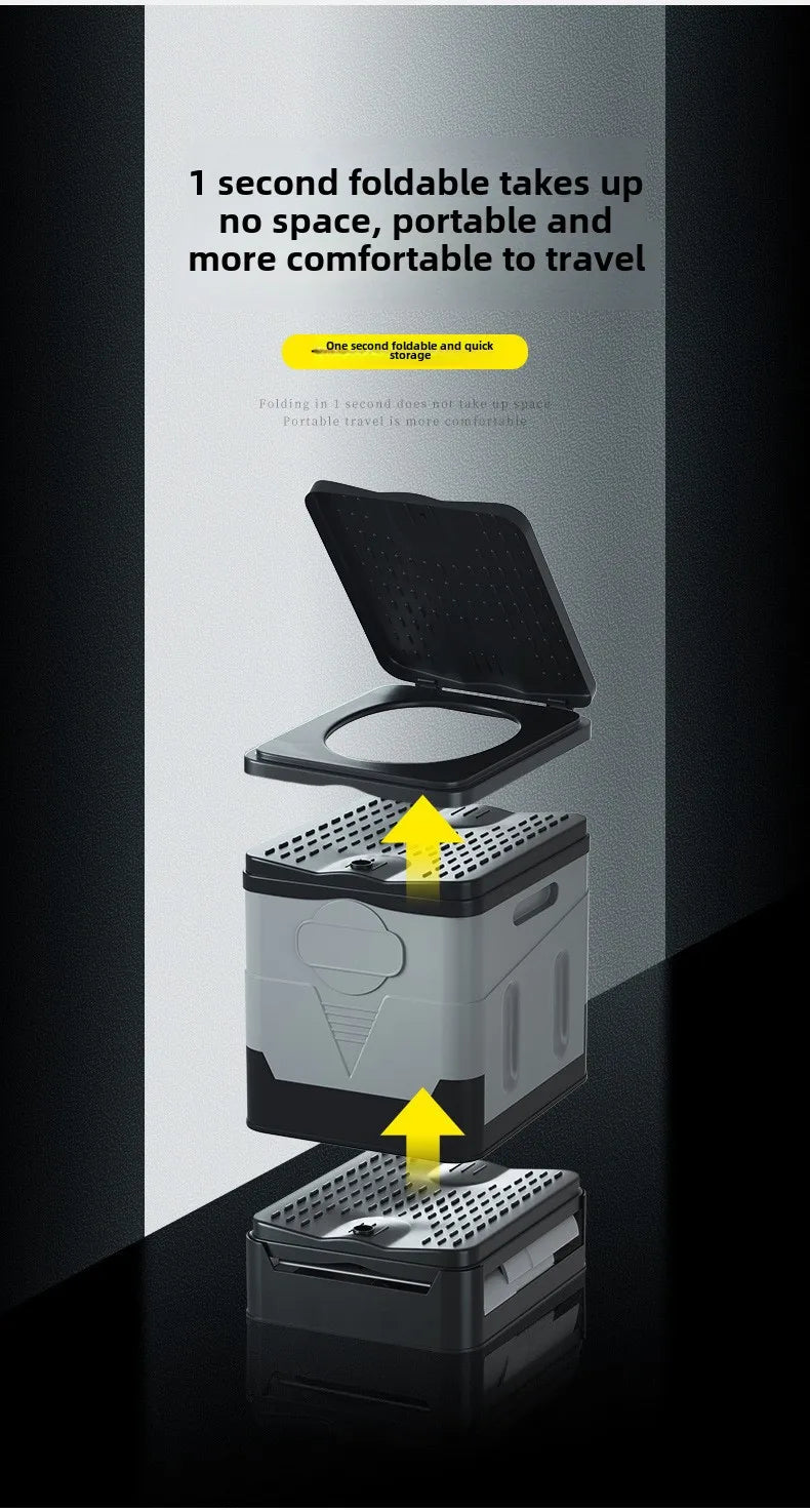 Portable Folding Camping Toilet – Travel Car Emergency Outdoor Toilet