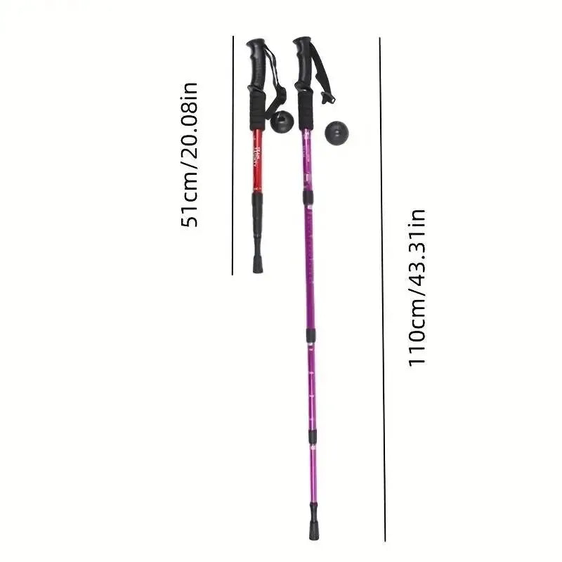 Ultralight Foldable Trekking Poles with Shock Absorption