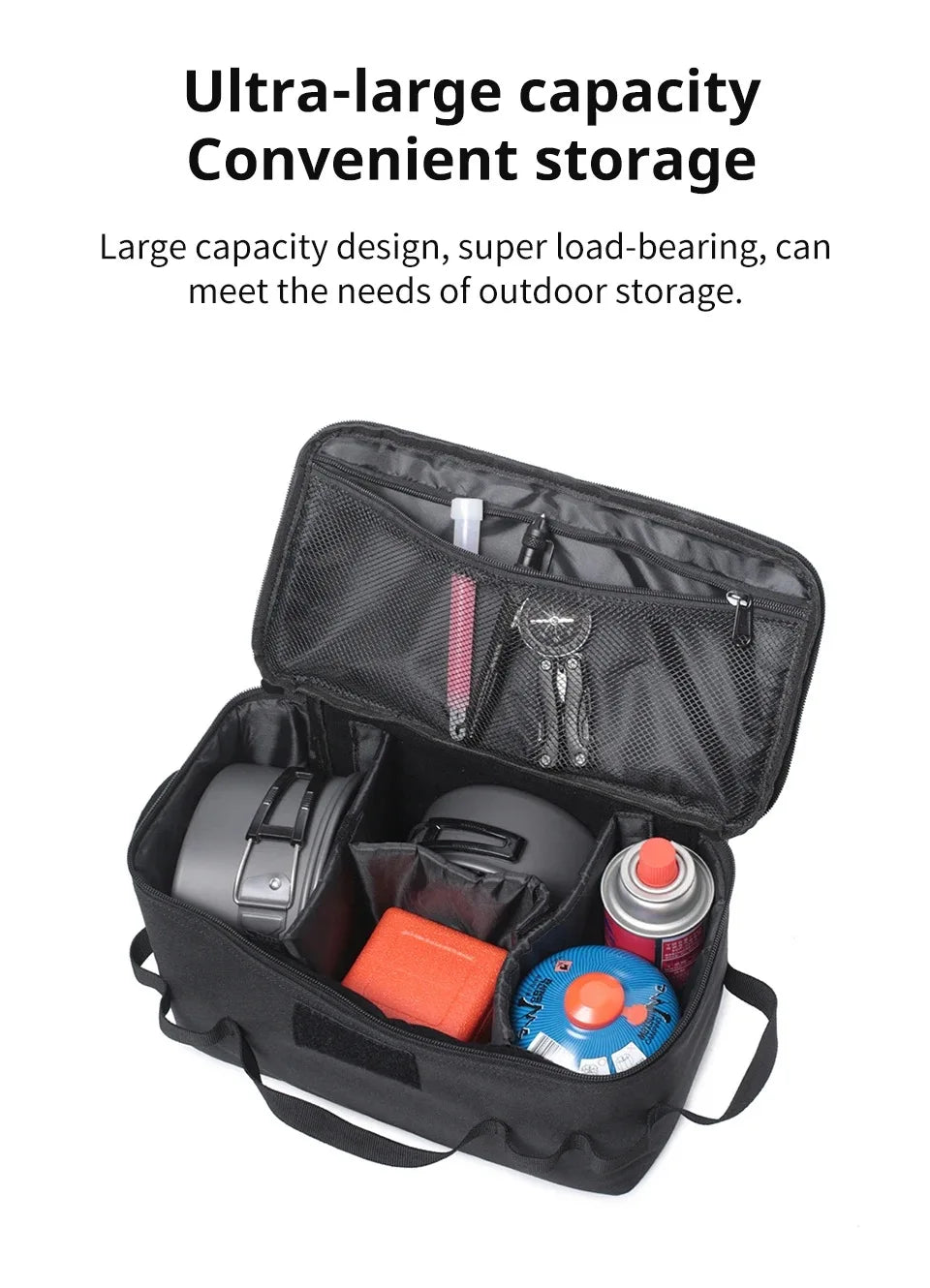 Outdoor Camping Gas Tank & Tool Storage Bag