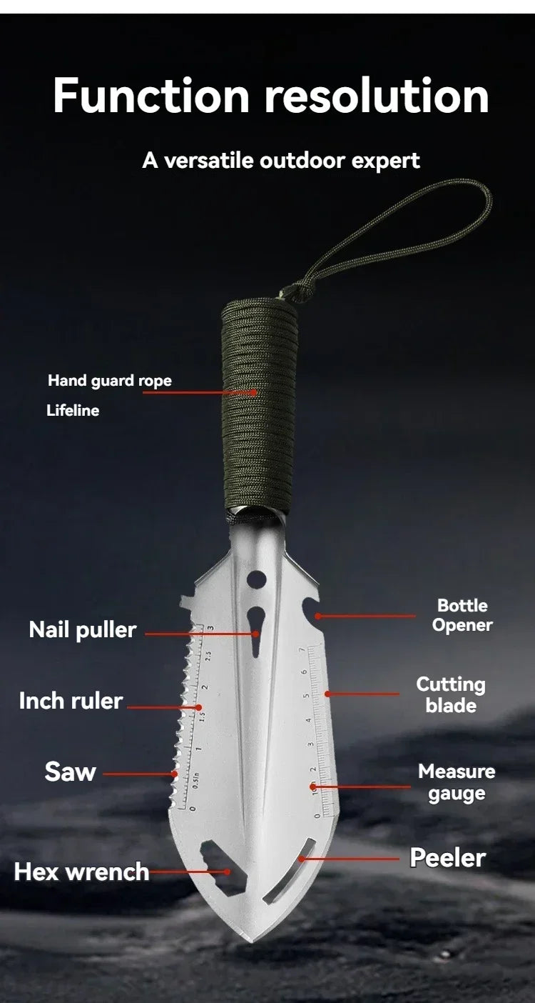 Portable Camping Shovel – Multifunctional Survival & Outdoor Tool