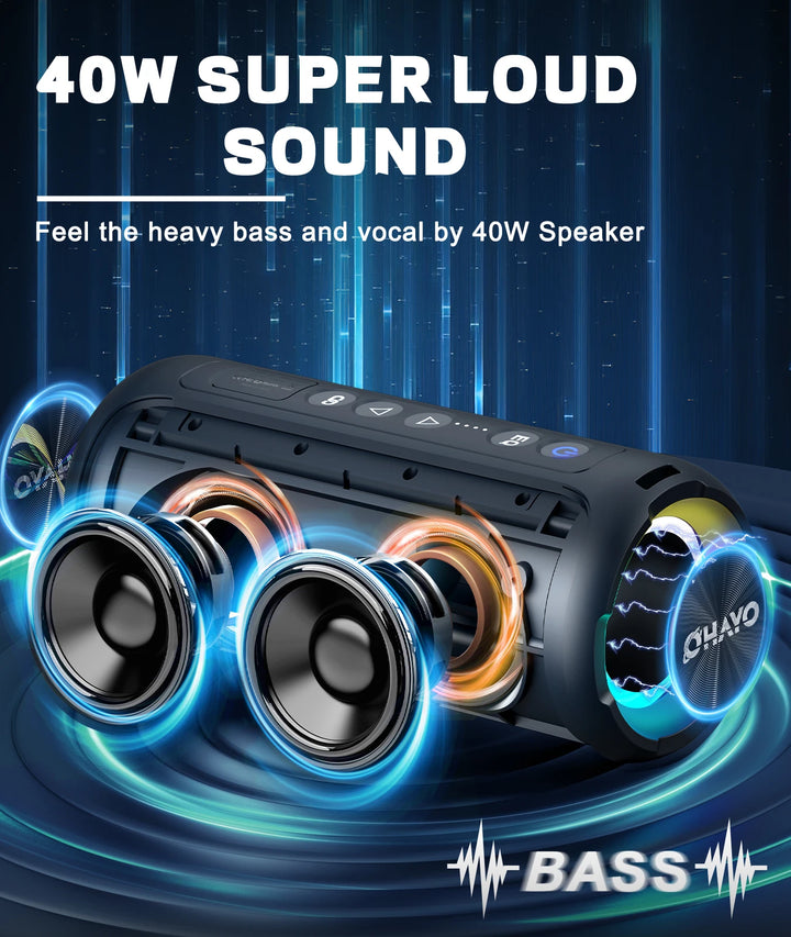 Ortizan X8 Pro Waterproof Bluetooth Speaker – Bass Boost & Dual Pairing
