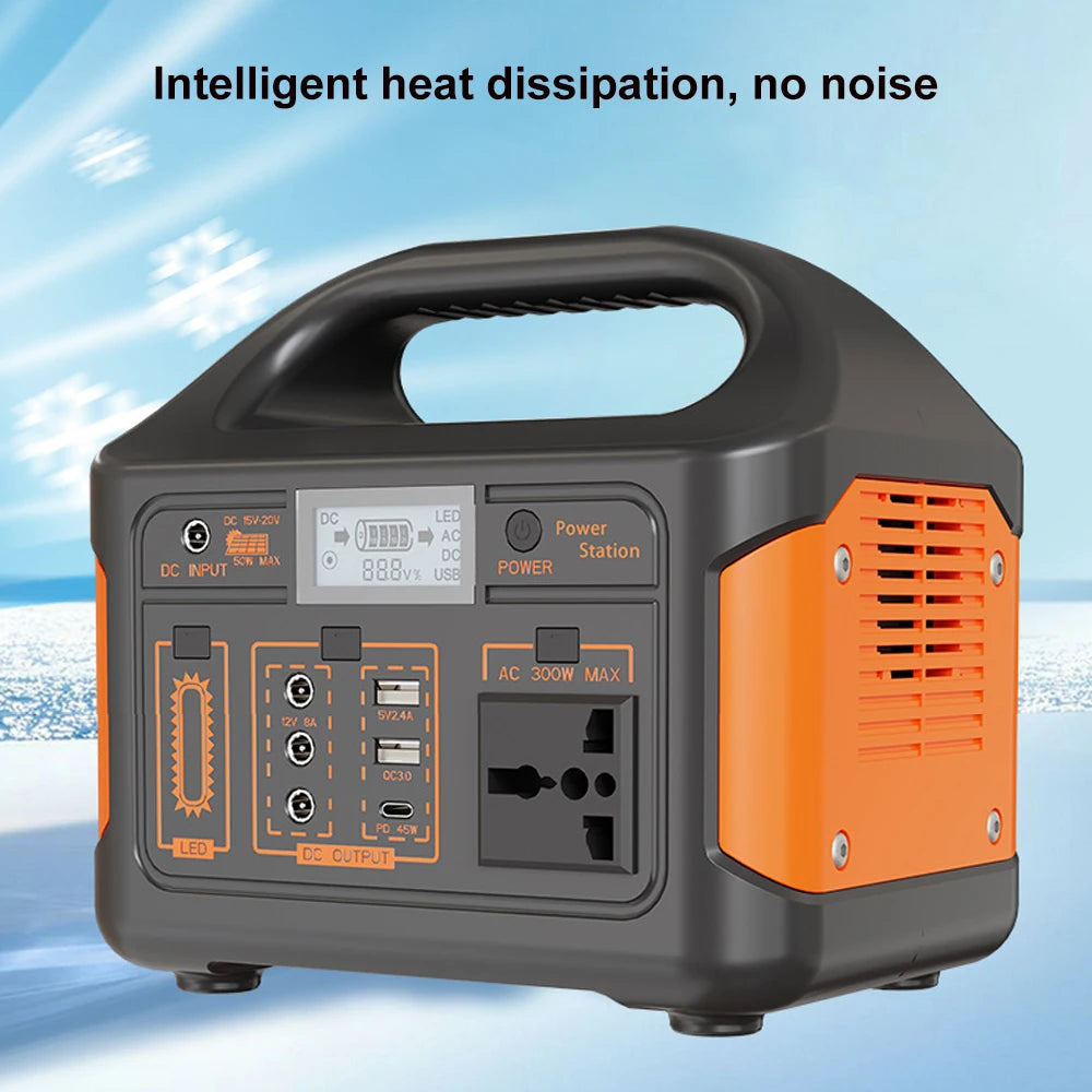 300W/500W Portable Power Station – 460Wh Solar Generator with LiFePO4 Battery