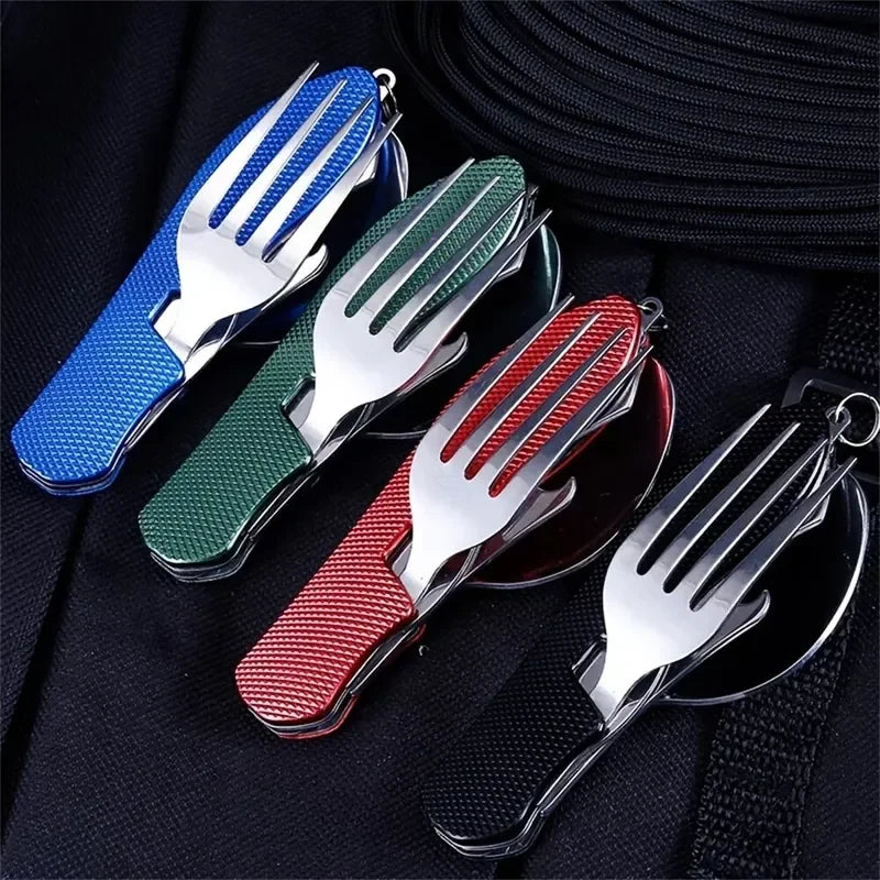 Foldable Camping Utensil Set – Knife, Fork & Spoon Combo