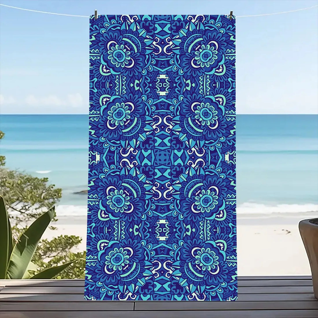 Microfiber Sand-Free Beach Towel – Quick Dry, Soft & Lightweight for Travel