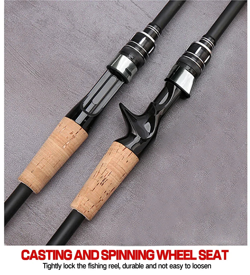 Telescopic Carbon Fishing Rod – 1.5M to 2.4M Spinning/Baitcasting