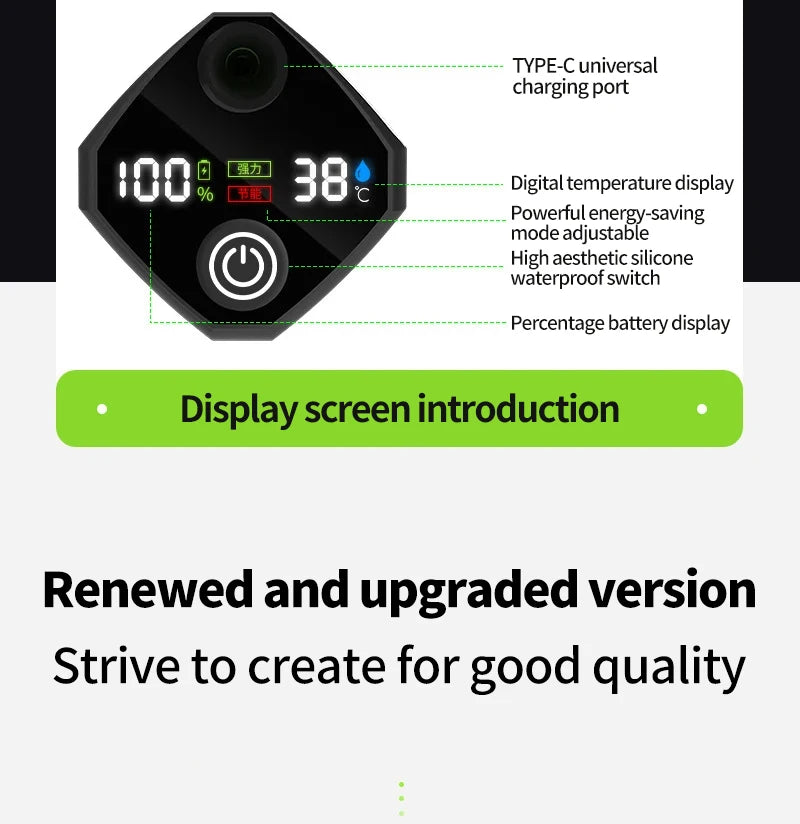 Portable Camping Shower Pump Kit with Digital Display