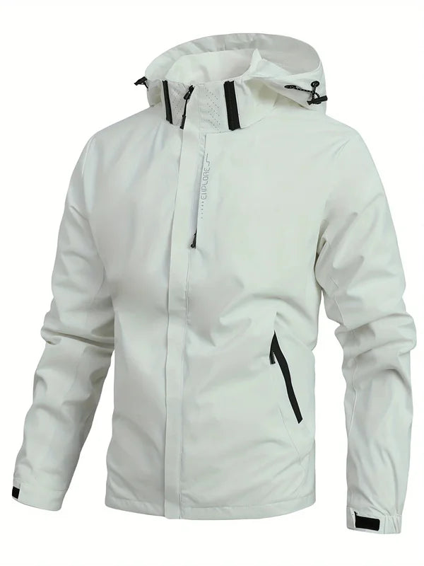 Waterproof Rain Jacket – Lightweight Hooded Outdoor Windproof Coat for Men