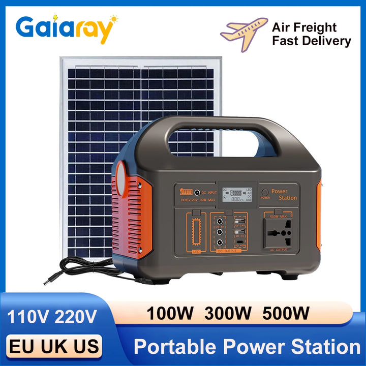 300W/500W Portable Power Station – 460Wh Solar Generator with LiFePO4 Battery