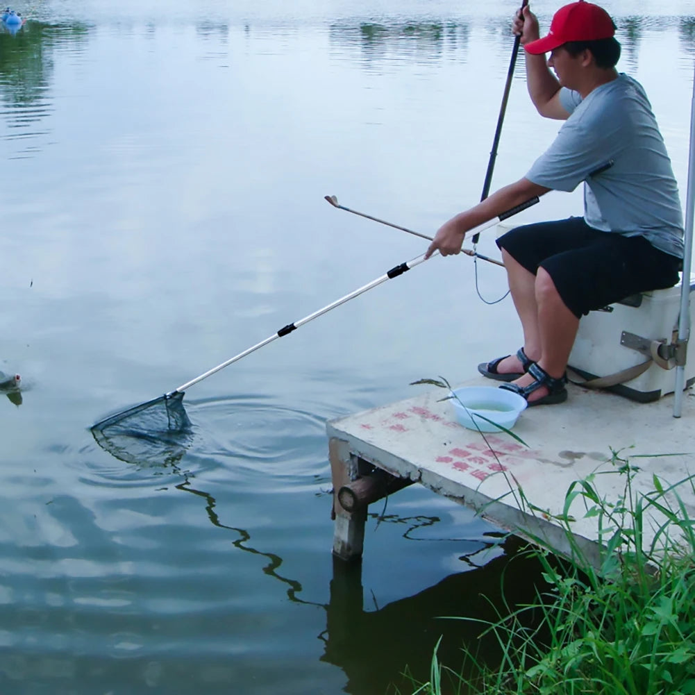 Telescopic Fishing Landing Net – 55cm to 190cm Foldable Floating Net
