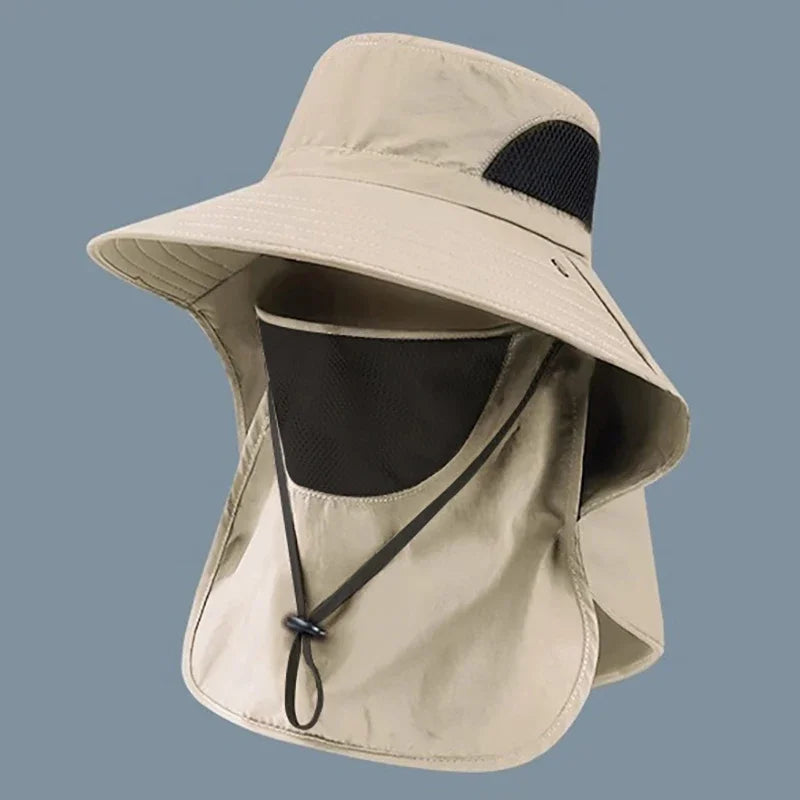 UV Protection Sun Hat with Neck Flap – Outdoor Fishing & Hiking Cap