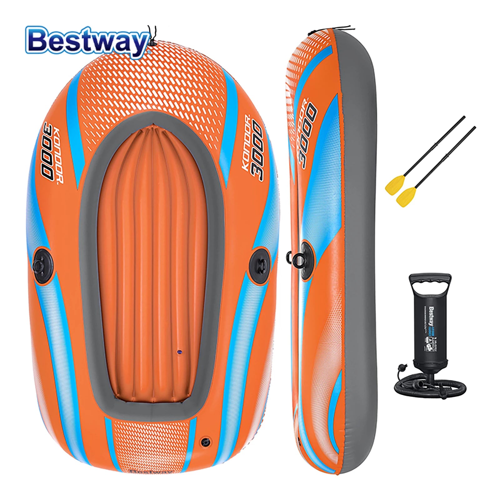 Bestway Inflatable Kayak (1–3 Person) – Heavy Duty PVC Raft for Adventure & Rafting