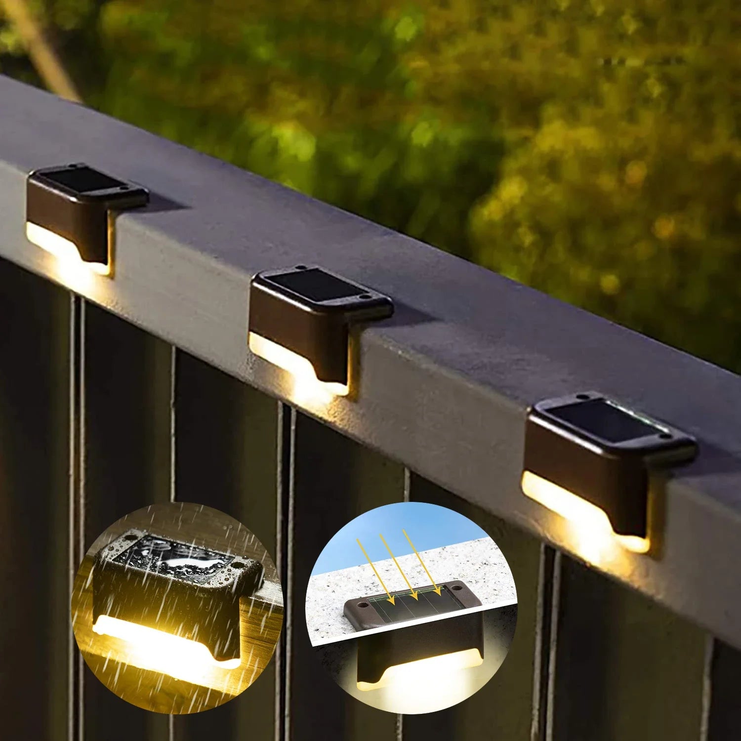 Waterproof Solar LED Step & Deck Lights – 1/4/8/12pcs