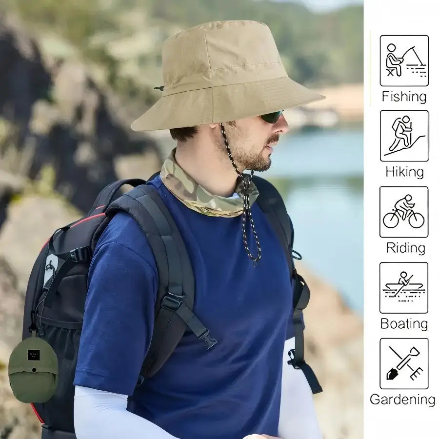 Waterproof UV Protection Bucket Hat – Outdoor Hiking & Camping Cap