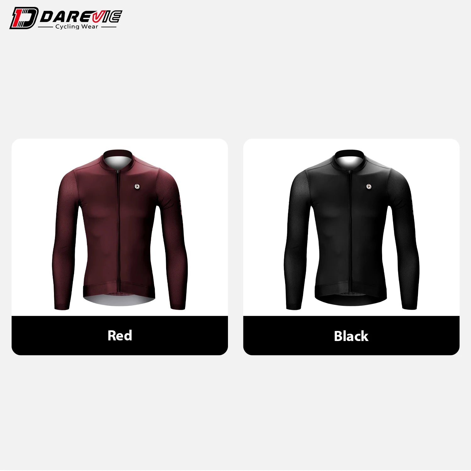 DAREVIE Men’s Cycling Jersey – Summer Long Sleeve Breathable Anti-UV MTB & Road Shirt