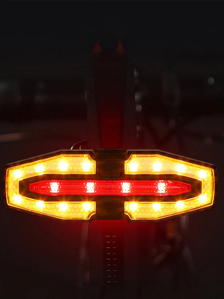 Rechargeable Bike Rear Light – Turn Signal Taillight with Wireless Remote