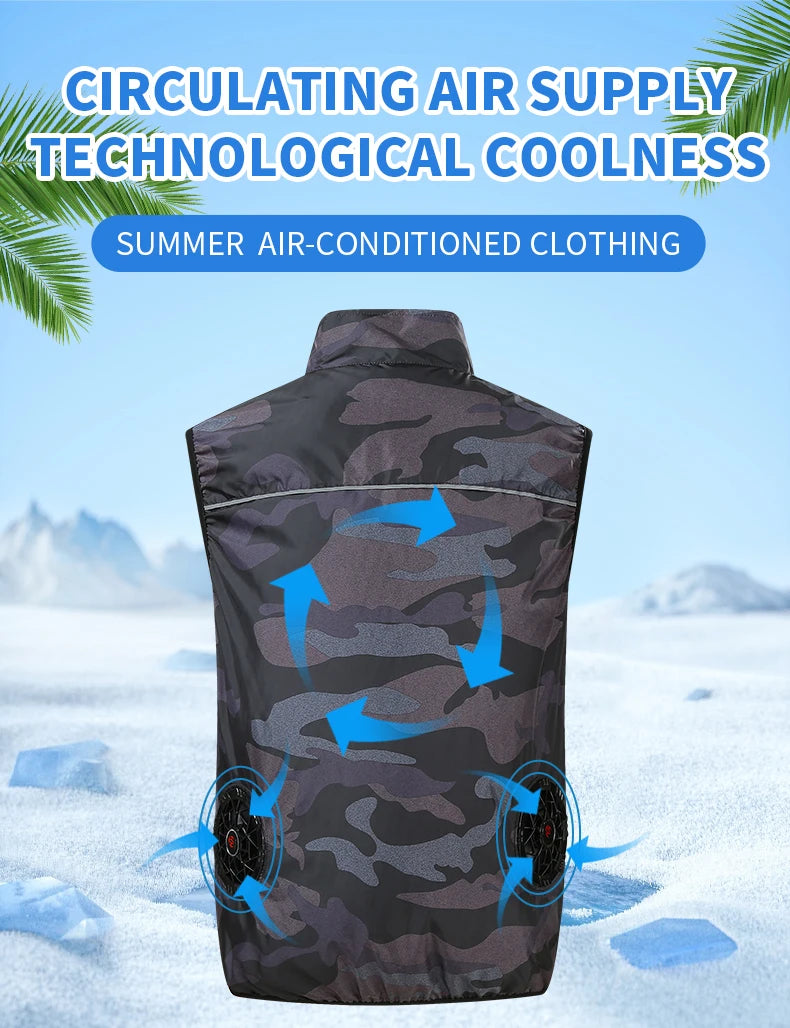 Cooling Fan Vest – Air-Conditioned Jacket for Outdoor Work, Hiking, and Summer Sports