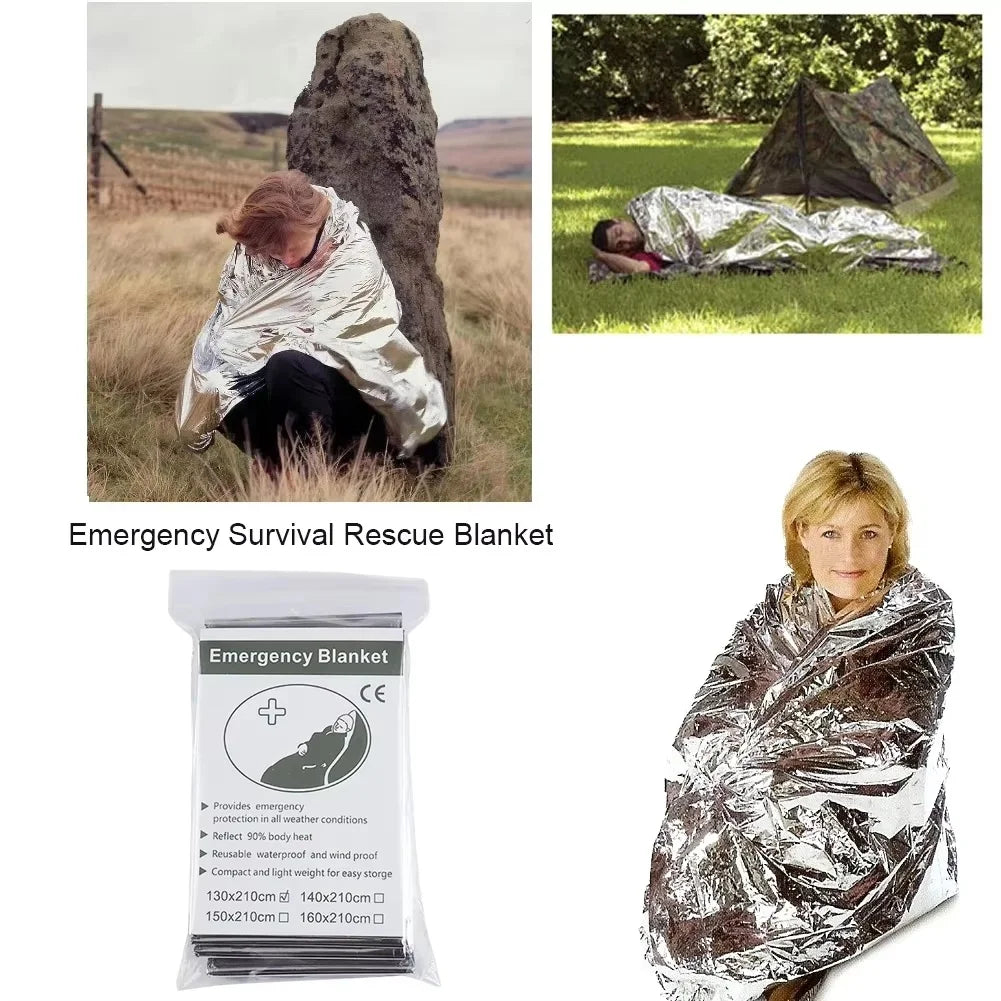 EW Emergency Survival Blanket – Portable Outdoor Insulation & Sunscreen Camping Blanket